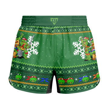 Teenage Mutant Ninja Turtles Christmas Kids Grappling Shorts
