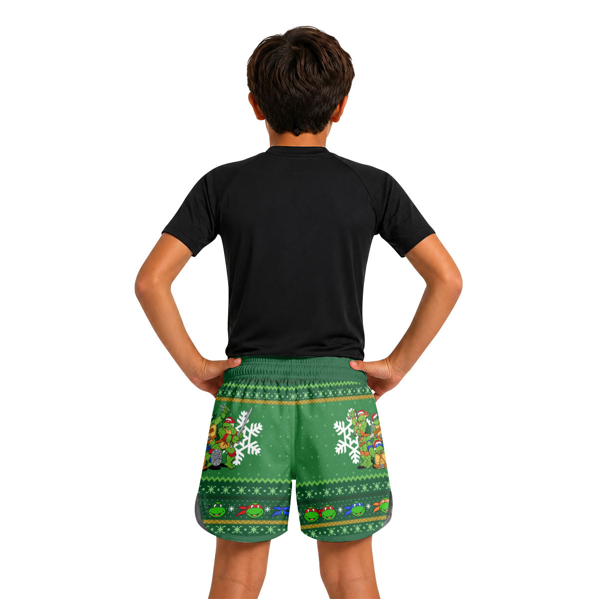 Teenage Mutant Ninja Turtles Christmas Kids Grappling Shorts