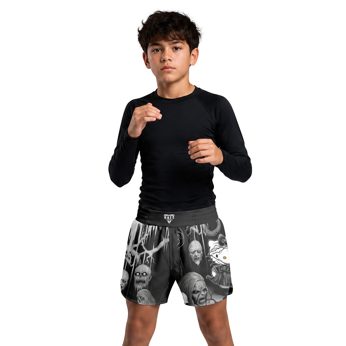 Wednesday Kitty Kids Grappling Shorts
