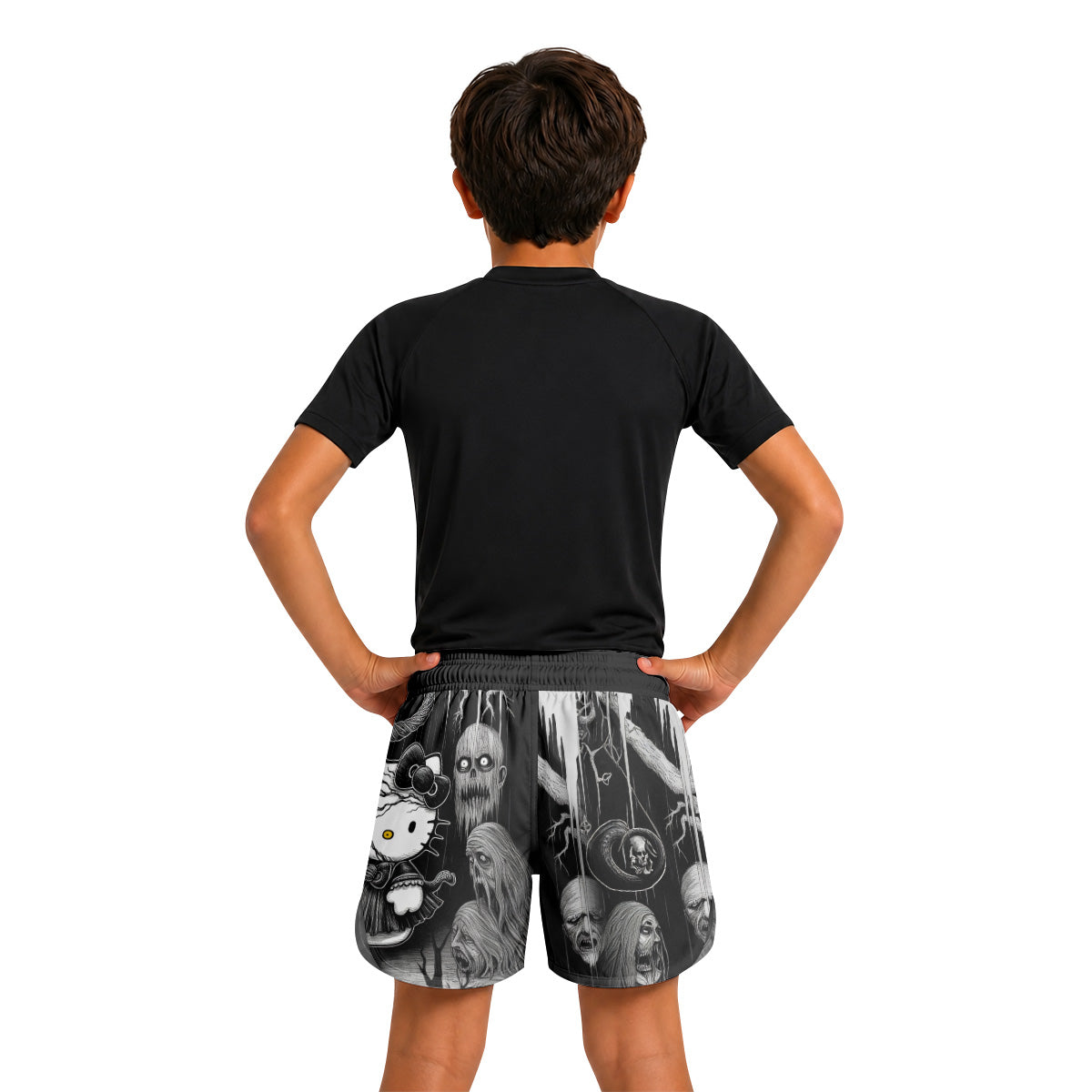 Wednesday Kitty Kids Grappling Shorts