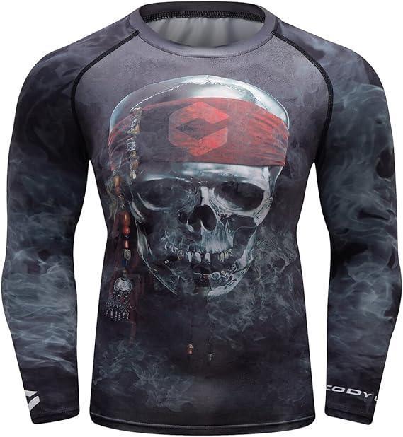 Caribbean Pirate Long Sleeve Rash Guard