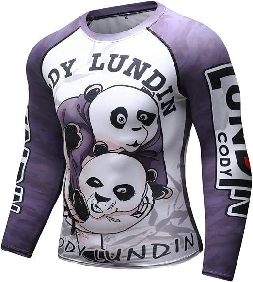 Funny Panda Warrior Long Sleeve Rash Guard