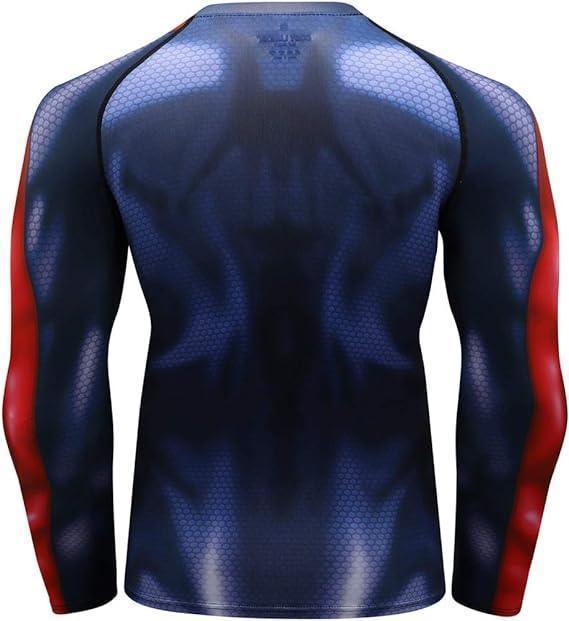 Spider Rash Guard Spider Man Long Sleeve Rash Guard | Spider Man Compression Shirt