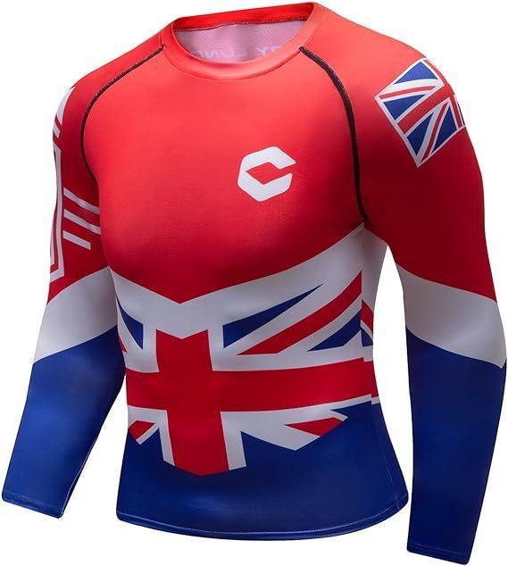 England Flag Long Sleeve Rash Guard