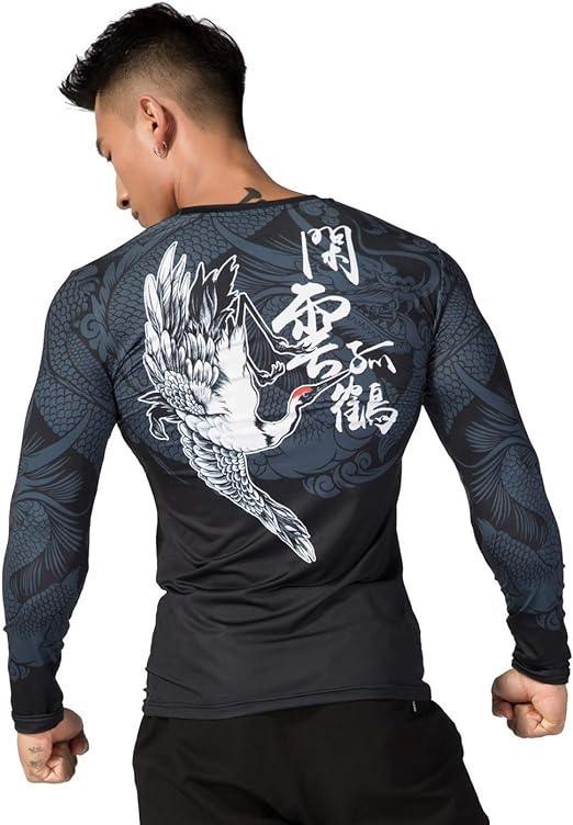 Chinese Dragon Print Long Sleeve Rash Guard