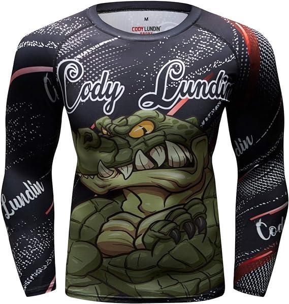 Olive Green Crocodile Long Sleeve Rash Guard