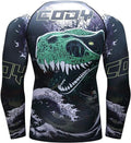 Light Green Dinosaur Long Sleeve Rash Guard