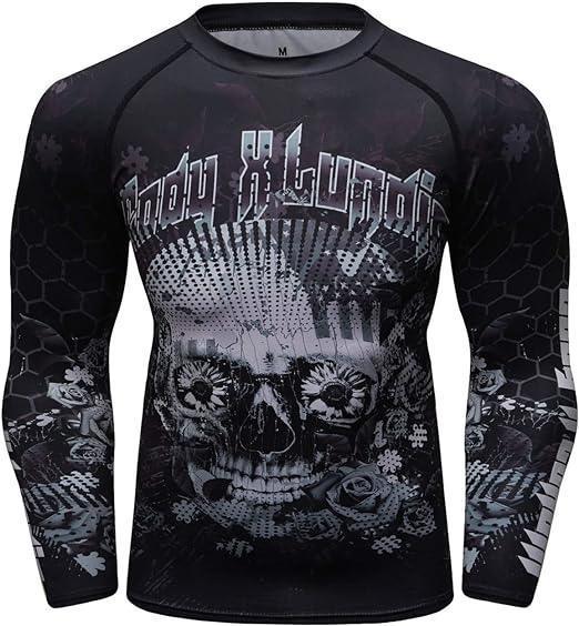 Flower Skull Long Sleeve Rash Guard