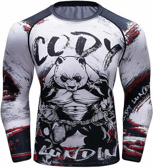 Angry Panda Fighter Long Sleeve Rash Guard