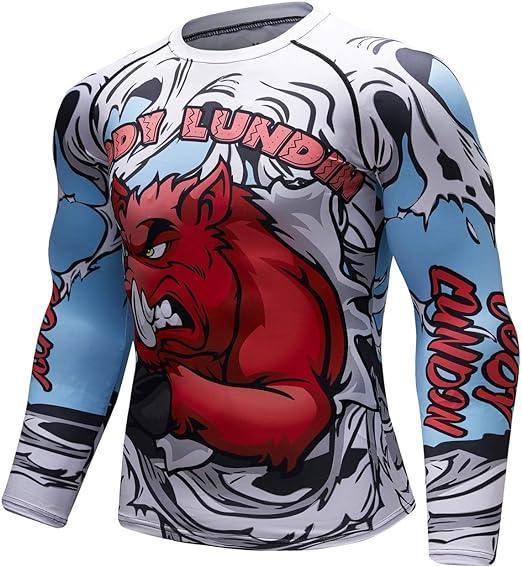 Red Pig Long Sleeve Rash Guard