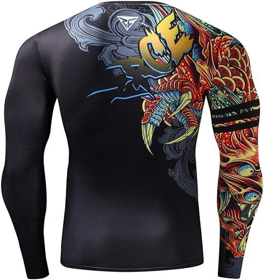 Chinese Red Dragons Long Sleeve Rash Guard