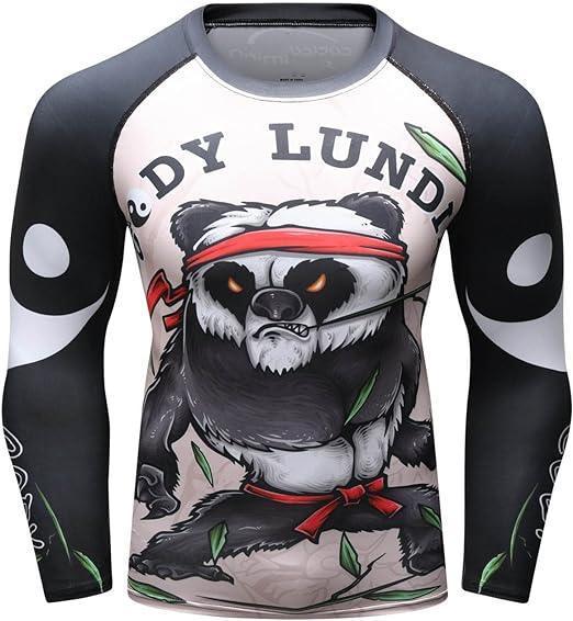 Muscles Panda Long Sleeve Rash Guard | Panda Compression Shirt