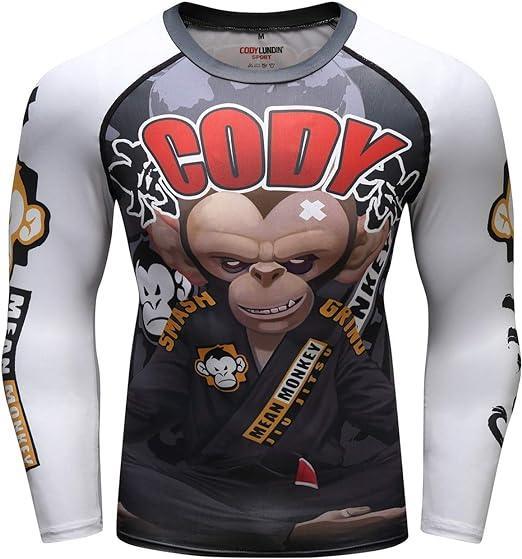 Brown Monkey Long Sleeve Rash Guard