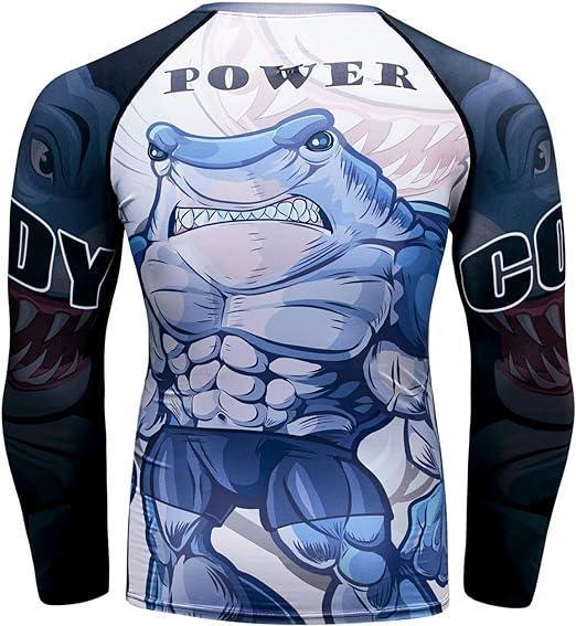 Blue Shark Long Sleeve Rash Guard