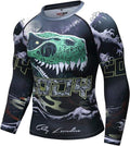 Light Green Dinosaur Long Sleeve Rash Guard