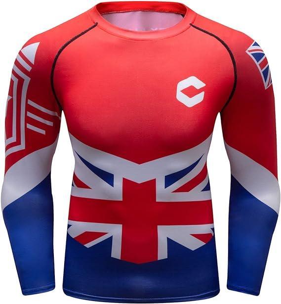 England Flag Long Sleeve Rash Guard