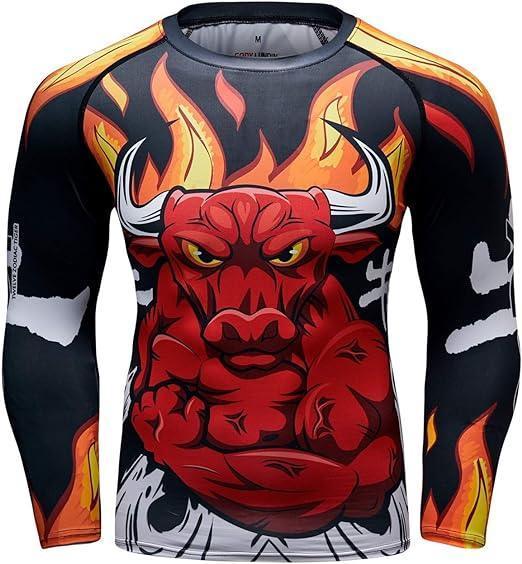 Red Buffalo Long Sleeve Rash Guard | Buffalo Surfing Rashguard