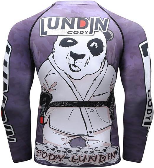 Funny Panda Warrior Long Sleeve Rash Guard