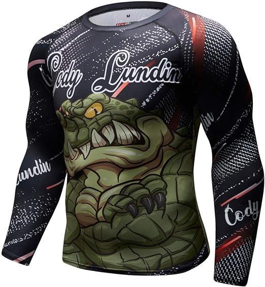 Olive Green Crocodile Long Sleeve Rash Guard