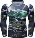 Light Green Dinosaur Long Sleeve Rash Guard