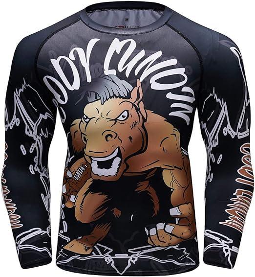 Brown Hourse Long Sleeve Rash Guard