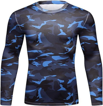 Military Army Dark Blue Long Sleeve Rash Guard