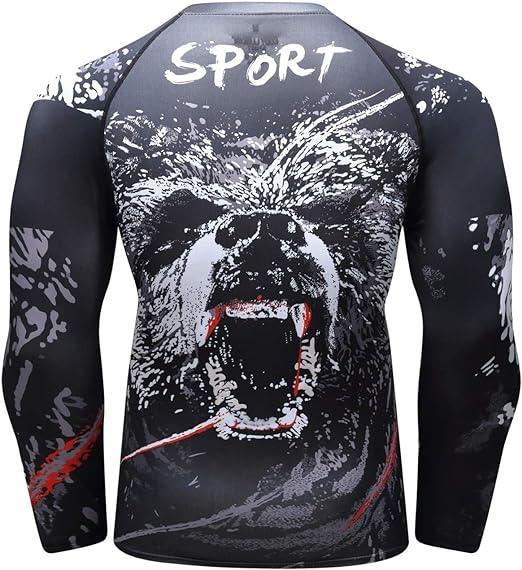 Anger Bear Long Sleeve Rash Guard