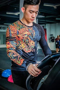 Chinese Red Dragons Long Sleeve Rash Guard