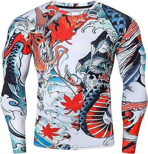 Dragons And Tigers Fight Long Sleeve Rash Guard