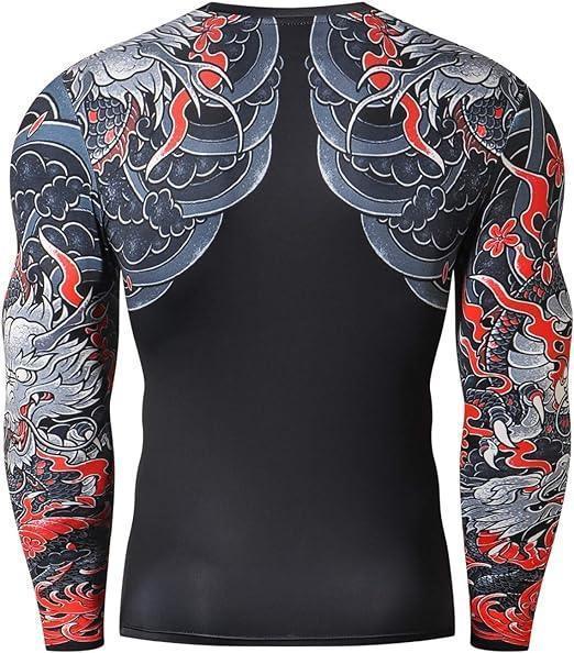 Japanese Red Oni Long Sleeve Rash Guard | Japanese Oni Rash Guard