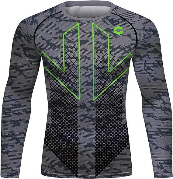 Basic Green Martial Art Long Sleeve Rash Guard | Colorful Rash Guard