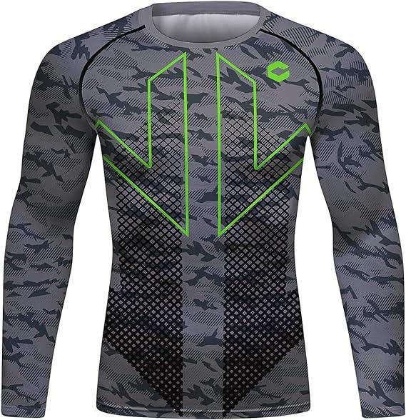 Basic Green Martial Art Long Sleeve Rash Guard